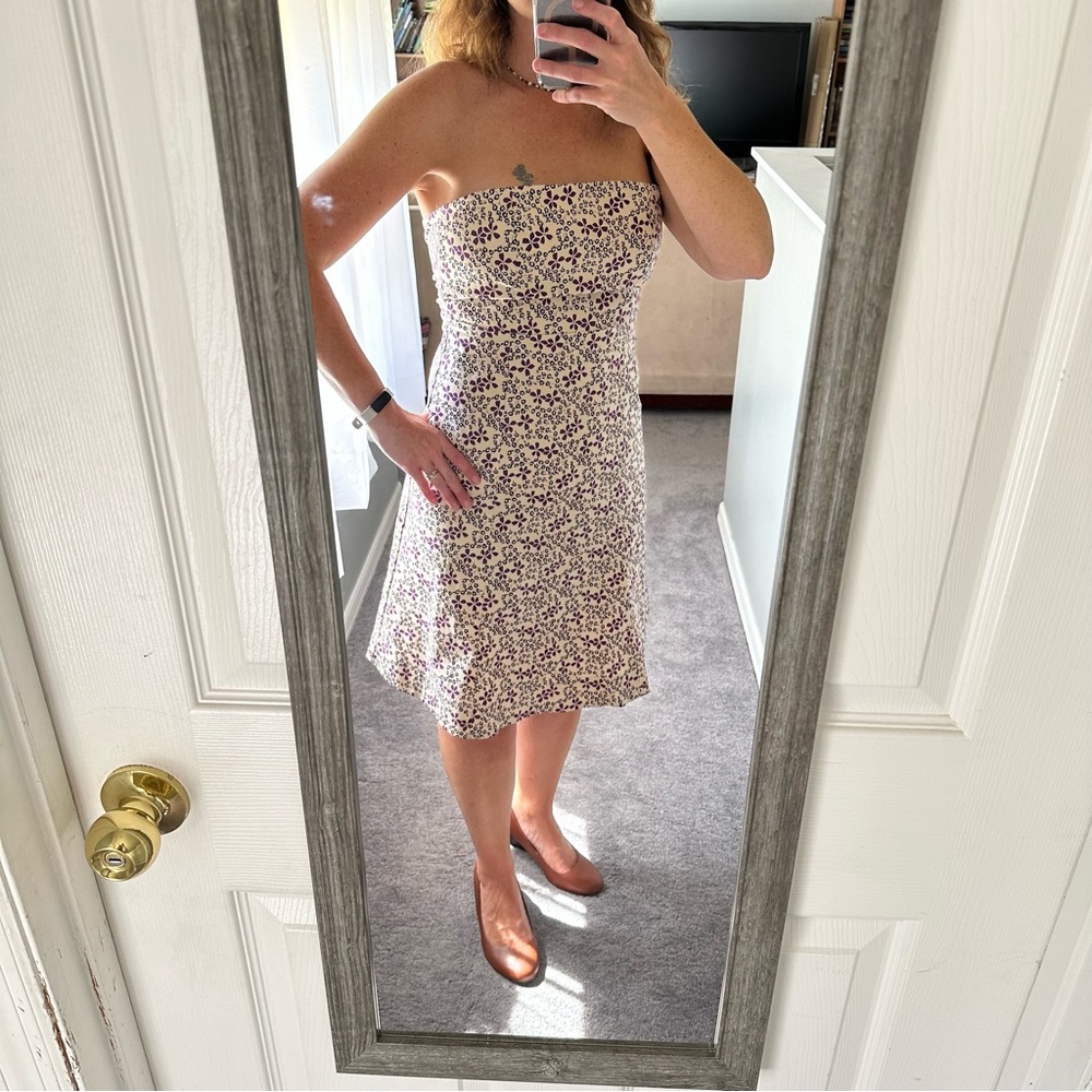 Gap fit & flare strapless dress size 8